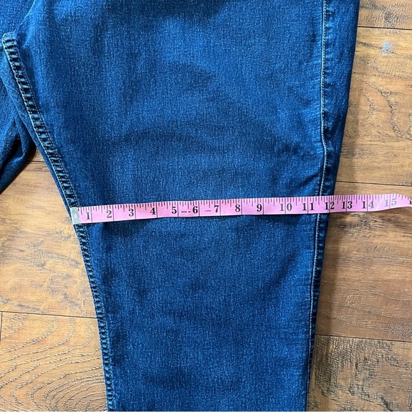 Plus size Wmns ralfaedo dark wash denim jeans tapered ankle stretchy Sz 30W - Picture 6 of 12